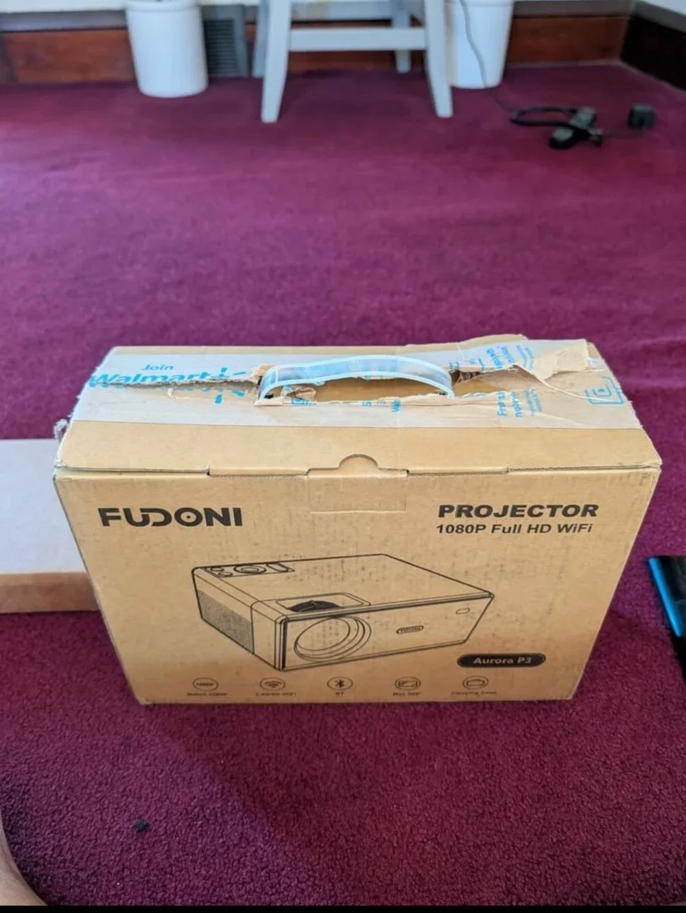Aurora P3 1080P Full HD WiFi Projector - Brown
